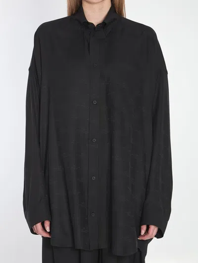 Balenciaga Cocoon Shirt In Black
