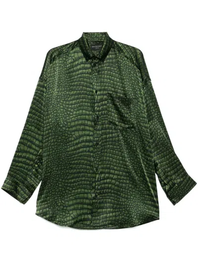 Balenciaga Cocoon Shirt In Green