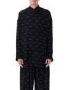 Balenciaga Logo-pattern Shirt In Black