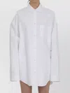Balenciaga Collar Curved Hem Oversized Fit In Black