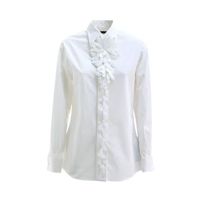 Pre-owned Balenciaga Collar Flowers Shirt 'white' | Women's Size 40