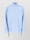 Balenciaga Women Embroidered Viscose Blend Oversize Shirt