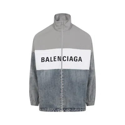Balenciaga Zip-up Cotton And Polyester Jacket In Multi