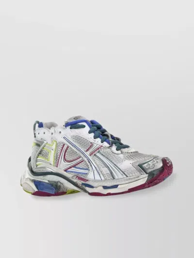 BALENCIAGA COLOR-BLOCKED MESH RUNNER SNEAKERS WITH REFLECTIVE ACCENTS