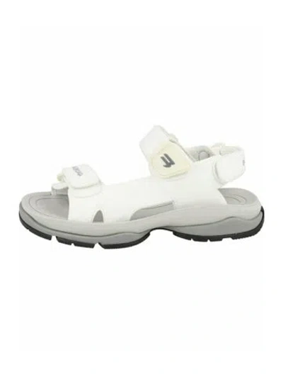 Pre-owned Balenciaga Colorblock Pattern Sandals W/ Tags In White