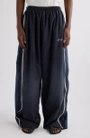 Balenciaga Sporty Trousers Featuring Side Stripes In Blue