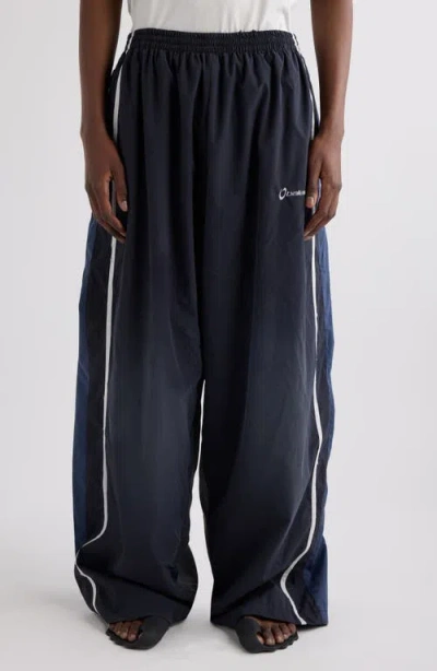 Balenciaga Colorblock Track Pants In Blue