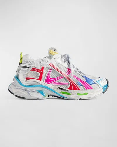 Balenciaga Colorblock Trainer Sneakers In 9645 Multicolor