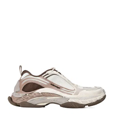 Balenciaga Color-blocked Mesh Upper Dad Shoes In White