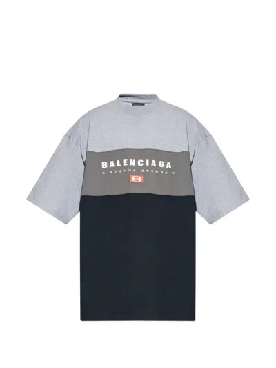 Balenciaga Colour Block T-shirt In Multi