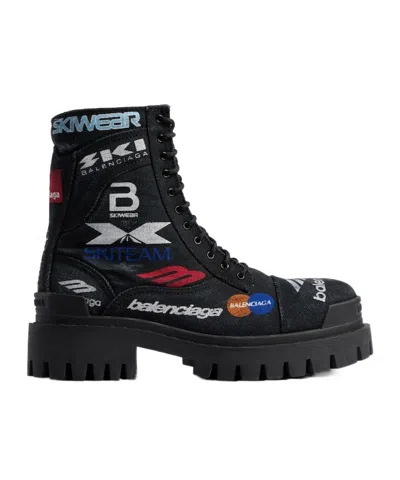 Balenciaga L20 Combat Strike Boots In Black