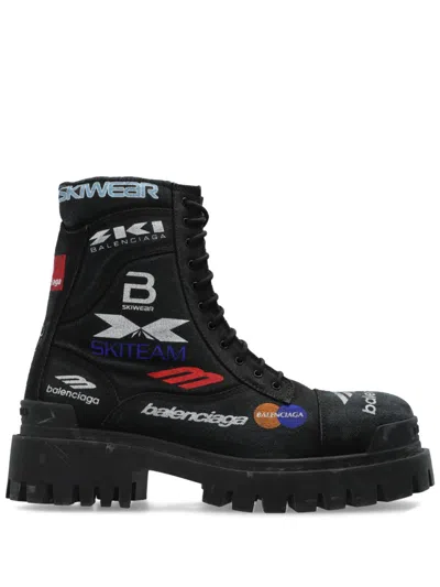 Balenciaga L20 Combat Strike Boots In Black