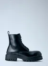 Balenciaga Leather Boots With Maxi Rubber Sole In Black