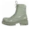 Balenciaga Combat Strike Boots 'washed Green Cotton'