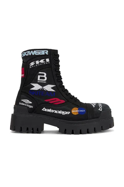 Balenciaga L20 Combat Strike Boots In Black