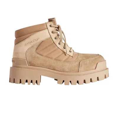 Pre-owned Balenciaga Combat Strike Low Boot 'sand' | Tan | Men's Size 41 In Brown