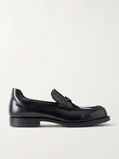 Balenciaga Comfy Loafers In Shiny Calfskin Leather Black