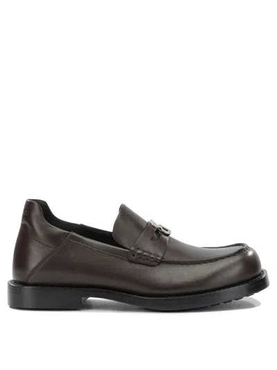Balenciaga Comfy Loafers In Mocha Leather In Black