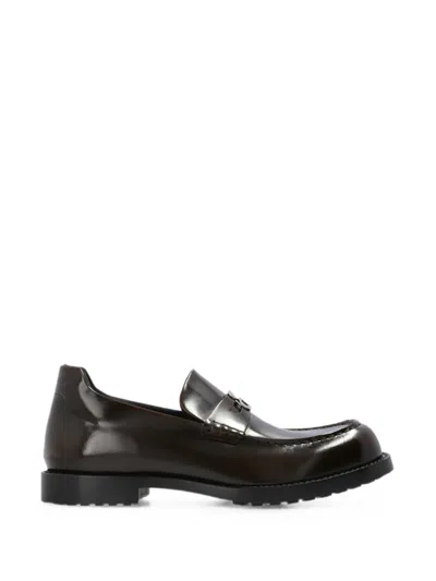 Balenciaga Comfy Loafers In Dark Burgundy In Black