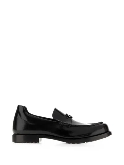 Balenciaga Comfy Logo-plaque Loafers In Black