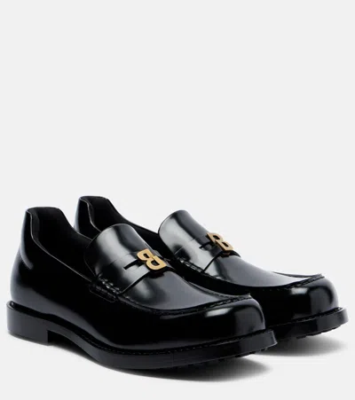 Balenciaga Comfy皮革便士乐福鞋 In Multi