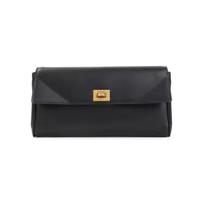 Balenciaga Compact Black Calf Leather Wallet