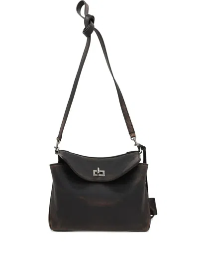 Balenciaga Compact Rodeo Leather Messenger Bag In Black