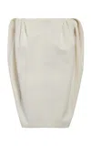 Balenciaga Compact Wool-blend Mini Dress In White