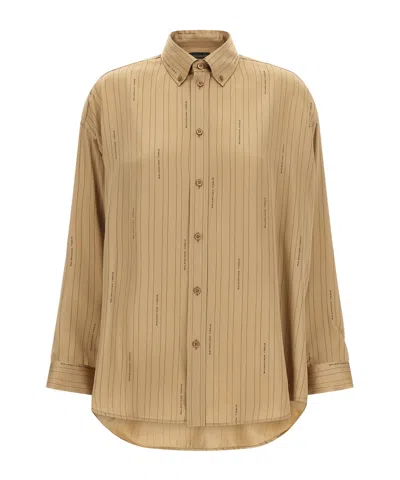 BALENCIAGA LOGO-STRIPED SHIRT