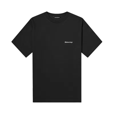 Pre-owned Balenciaga Corporate Logo Tee 'black/white'