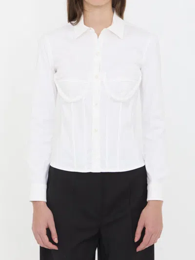 BALENCIAGA CORSEDET SHIRT IN STRETCH POPLIN