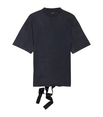 Balenciaga Corset-detail T-shirt In Black