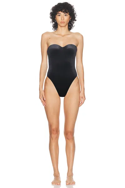 Balenciaga Corset One Piece Swimsuit In Black