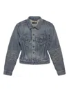 Balenciaga Corset-style Denim Jacket In Blue