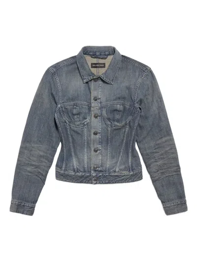 BALENCIAGA CORSET-STYLE DENIM JACKET