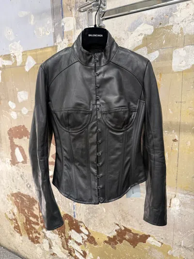 Balenciaga Corseted Jacket In Black