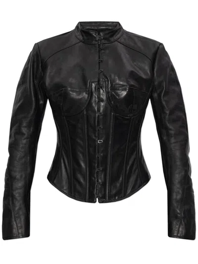 Balenciaga Corseted Jacket Clothing In Brown
