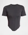 Balenciaga Corseted Short-sleeve T-shirt In Black