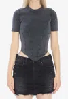Balenciaga Top With An Asymmetric Hem In Gray