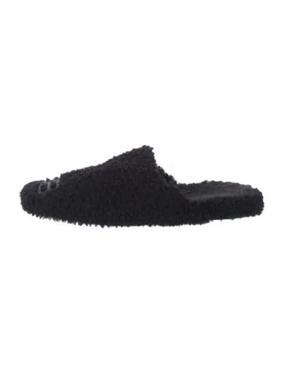 Pre-owned Balenciaga Cosy Bb Mule Slippers Faux Fur Mules In Black