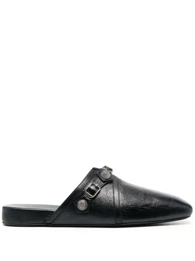 Balenciaga Slippers And Hooves Cozy Cagole Man Leather Black