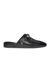 Balenciaga Slippers And Hooves Cozy Cagole Man Leather Black In Black