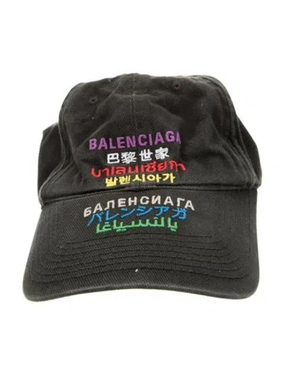 Pre-owned Balenciaga Cotton Baseball Cap In Black