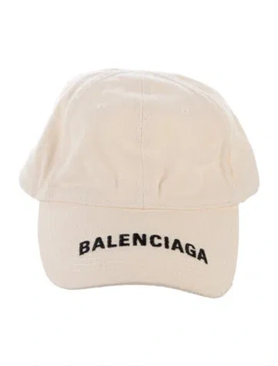 Pre-owned Balenciaga Cotton Baseball Cap In Neutrals
