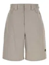Balenciaga Twill Bermuda Shorts With Belt Loops And Pockets In Neutral