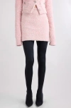 Balenciaga Pink Cotton Blend Tweed Mini Skirt In 5000 Pink