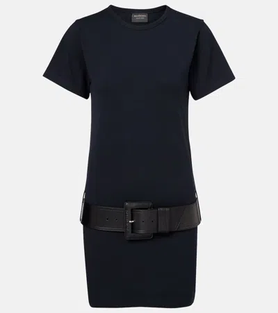 Balenciaga Cotton-blend Jersey Minidress In Faded Black