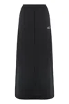 Balenciaga Cotton Blend Skirt In Black
