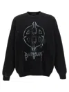 Balenciaga Men Logo Sweater In Black