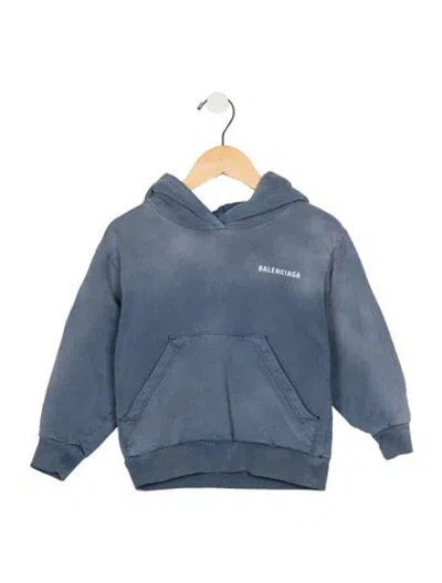 Pre-owned Balenciaga Babies' Cotton Blue Casual Pull Over Jacket With Hood